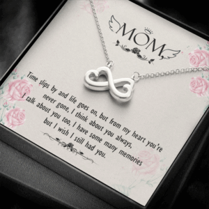Double Heart Necklace for Mom, Gift for Mother s Day
