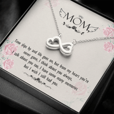 Double Heart Necklace for Mom, Gift for Mother s Day