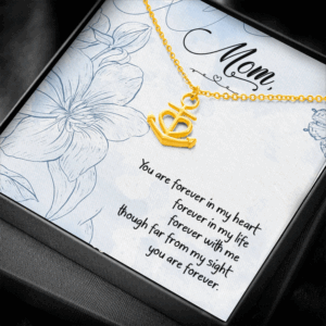 Gift for Mom   Anchor Heart Pendant Necklace